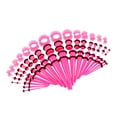 thumbnail image 1 of 50 dilatadores y tapones acrílicos para orejas, 14G-00G, varios tamaños Rosado, 1 of 6