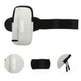 thumbnail image 3 of Unique Bargains 1 Pc Phone Holder Arm Bands with Zipper for Hiking Gym Silver Tone PU Leather, 3 of 4