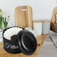 thumbnail image 2 of Gpoty Coffee Filter Holder,Stainless Steel Round Basket Coffee Filter Storage Container with Lid and Top Handle Vintage Coffee Filter Organizer Rustic Coffee Filter Jar Container, 2 of 9