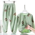 thumbnail image 4 of SJLDQY Girls Flannel Pajamas Long Sleeve Shirt and Pants 2 Piece Pj Sets Winter Sleepwear Warm Loungewear Sets for Girls, 4 of 4