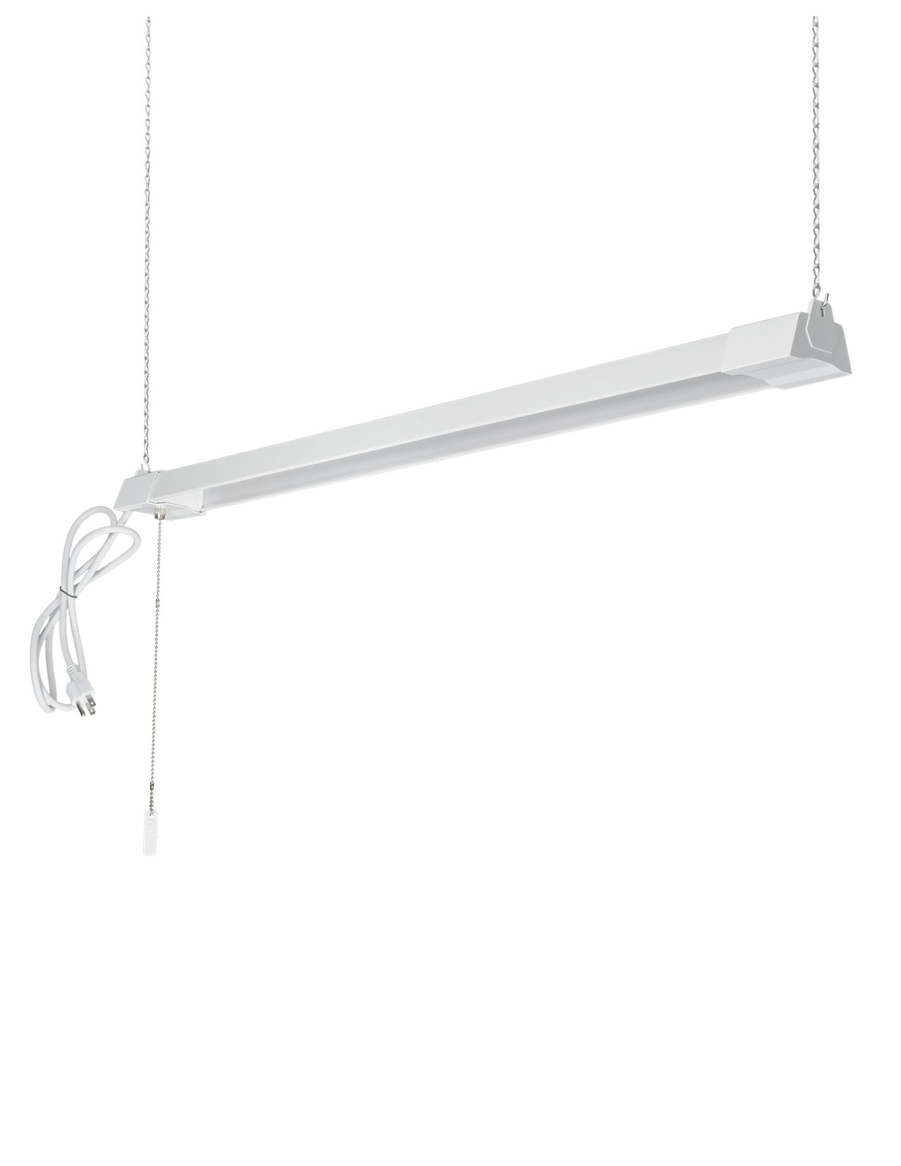 ETI 3' LED White Shop Light with Pull Chain, 3000 Lumens, 4000K Bright White, 120V