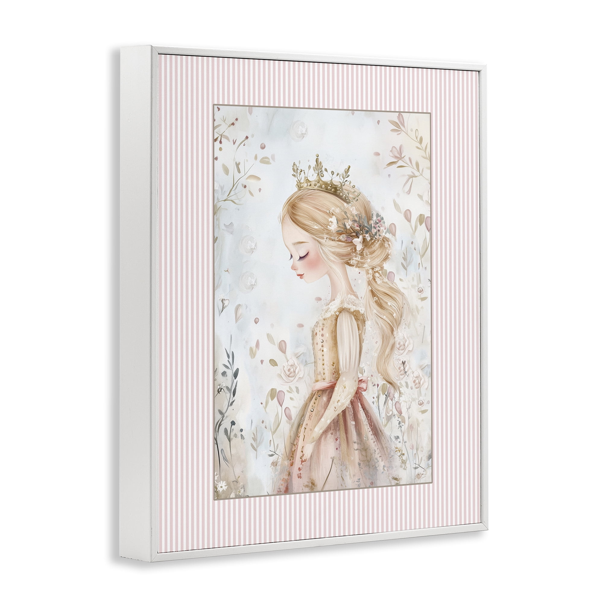 Stupell Industries Enchanted Dreams Princess White Framed Giclee Art, design by Christine Simpson Art