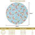 thumbnail image 3 of Pioneer Flower Floral Print Pattern Round Tablecloth 60 X 60 Inch, Wrinkle Resistant Wipeable Table Cloth for Kitchen Dining Picnic Patio Party, 3 of 6