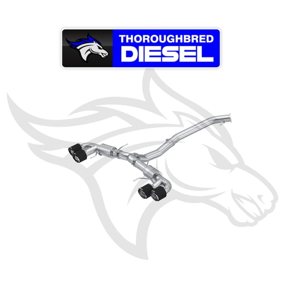 MBRP Dual Split Rear Exhaust w Quad Carbon Fiber Tips for 09-24 Nissan GT-R 3.8