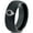 Black Dome Tungsten, variant on Tungsten GPS Location Symbol Icon Band Ring 8mm Men Women Comfort Fit Black Beveled Edge Polished