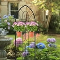 thumbnail image 4 of Amagabeli Garden Trellis 2 Pack 72”x21” Heavy Duty Rustproof Wall Trellis for Climbing Plants Outdoor Metal Decoration Large Trellis for Potted Plants Support Trellis for Roses Vegetable Black, 4 of 8
