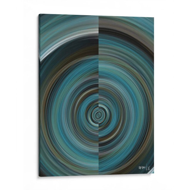 Cuadro decorativo Abstracto - TURQUESA 1 por Gina Villalobos en canvas tamaño 30 x 40 cm Canvas Lab Canvas vertical Abstracto en tamaño 30 x 40 cm