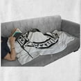 thumbnail image 6 of Hunting Soft Flannel Fleece Throw Blanket, Person with Lance Hunting Folklore Circle, Cozy Plush for Indoor and Outdoor Use, 50" x 70", Black White, by Ambesonne, 6 of 6