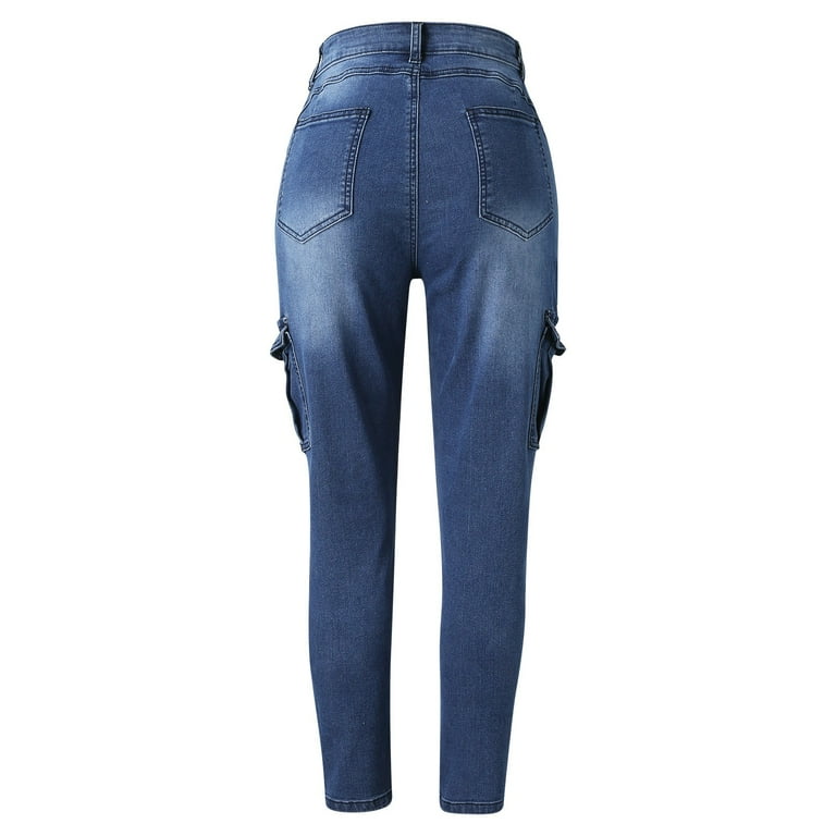 ZIZOCWA Pantalones De Mujer Cintura Alta Jean Women Pants Womens Skinny  Jeans Casual Mid Waist Pants Trousers Pockets Classic Denim Jeans Twill Jean  Jacket Women 