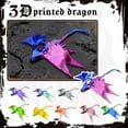 thumbnail image 3 of 3D Printed Winged Dragon Figurine With Multi-Jointed Design For Flexible Body Tail Head Adjustments, Lifelike Dragon With Press-To-Close Jaw Mechanism For Dramatic Poses Ideal For, 3 of 3