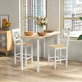 thumbnail image 2 of HOMCOM Counter Height Bar Stools Set of 2 with Cross Back and Footrest, 2 of 10