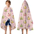 thumbnail image 3 of Floral Fairy Princess Pattern Hooded Bath Towel，50"x30" for Ages 3 To 12 Kids, Quick Dry Lightweight Soft Microfiber Hood Beach Towel Cover Up for Kids, 3 of 7