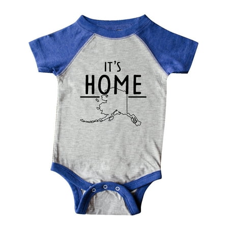 

Inktastic It s Home- Alaska State Outline Gift Baby Boy or Baby Girl Bodysuit