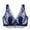 Blue, variant on Women's Lightweight Full Cup Plus Size Push Up Sexy Lace Bra 36E