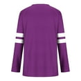 thumbnail image 7 of YUGYXL Womens Sweatshirts Round Neck Fashionable Casual Long Sleeved Tops Purple XXL, 7 of 7