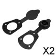 thumbnail image 1 of Tapa Pequeña Y Juntas shamjiam para Soportes de Caña de Pescar Canoa Kayak Montaje Empotrado 2x2 Piezas Negro, 1 of 6