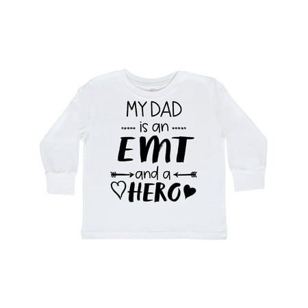 

Inktastic My Dad is an EMT and a Hero Gift Toddler Boy or Toddler Girl Long Sleeve T-Shirt