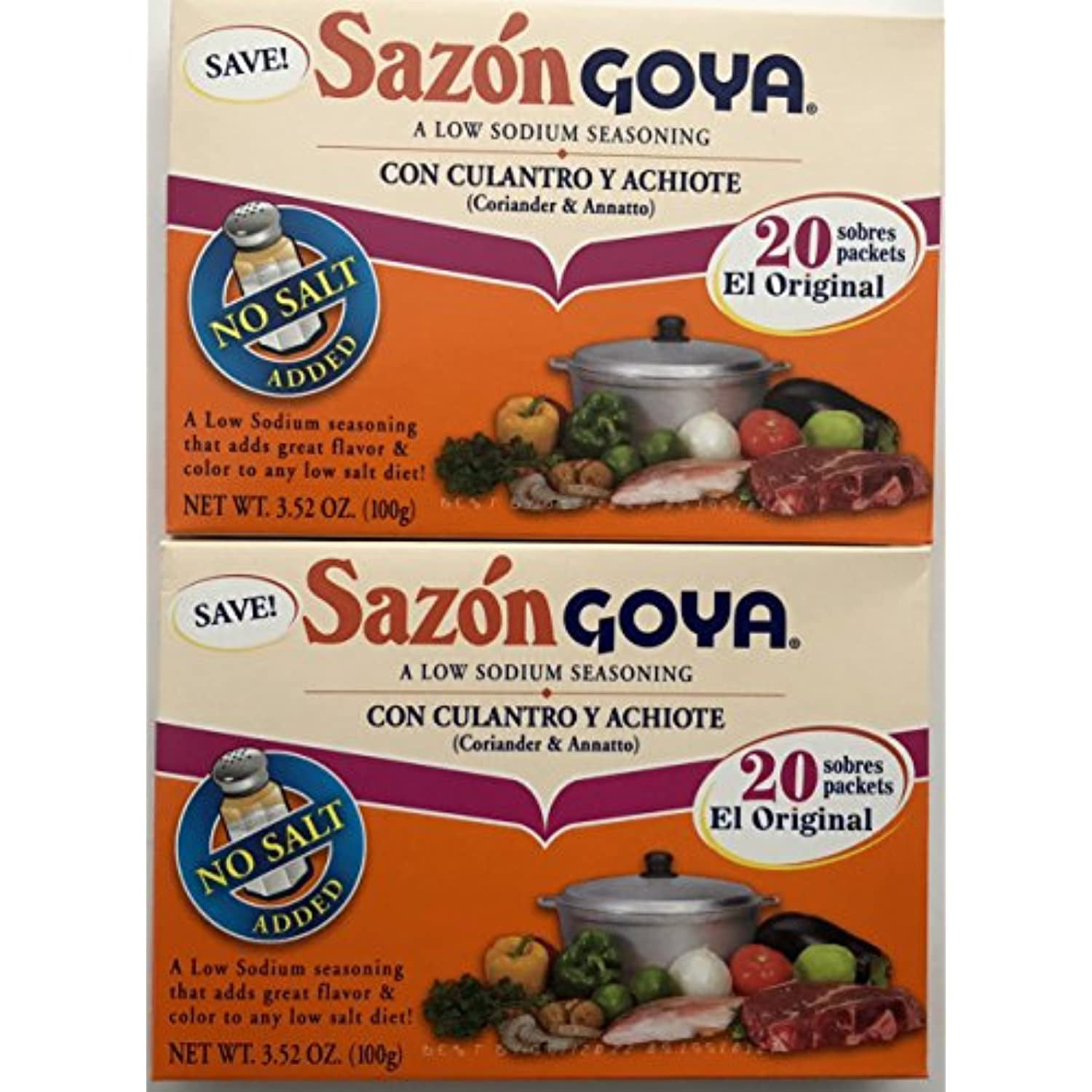 Sazon Goya Low Sodium Seasoning 3.52 Oz