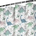 thumbnail image 3 of Light Dinosaurs Pastel Pattern Shower Curtain 72"x72" ,Bathroom Decorative Shower Curtains Set with 12 Hooks,Modern Waterproof Washable Shower Curtain, 3 of 6