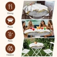 thumbnail image 7 of Gray Gold Marble Round Tablecloth, Fitted Table Cover with Elastic for 36"-44" Round Tables, Modern Abstract Marble Crack Texture Table Cloth Outdoor Indoor Dinning Party Waterproof Tablecloths, 7 of 7