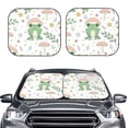 thumbnail image 2 of Xecao Frog and Mushrooms for Foldable Car Sun Shades (2-Pack) offer sun protection with an easy-fold design for convenient windshield shading., 2 of 7