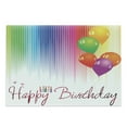 thumbnail image 1 of Birthday Cutting Board, Rainbow Colored Striped Backdrop Balloons Lettering Candles Art Prit, Decorative Tempered Glass Cutting and Serving Board, Large Size, Multicolor, by Ambesonne, 1 of 1