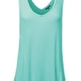 thumbnail image 3 of FashionOutfit Women's Basic Solid Sleeveless V-Neck Plus Size Flowy Tank Top, 3 of 3