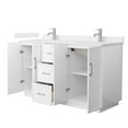 thumbnail image 2 of Elan TK 60" White Double Vanity & Carrara Cultured Marble Top & Nickel Trim, 2 of 5
