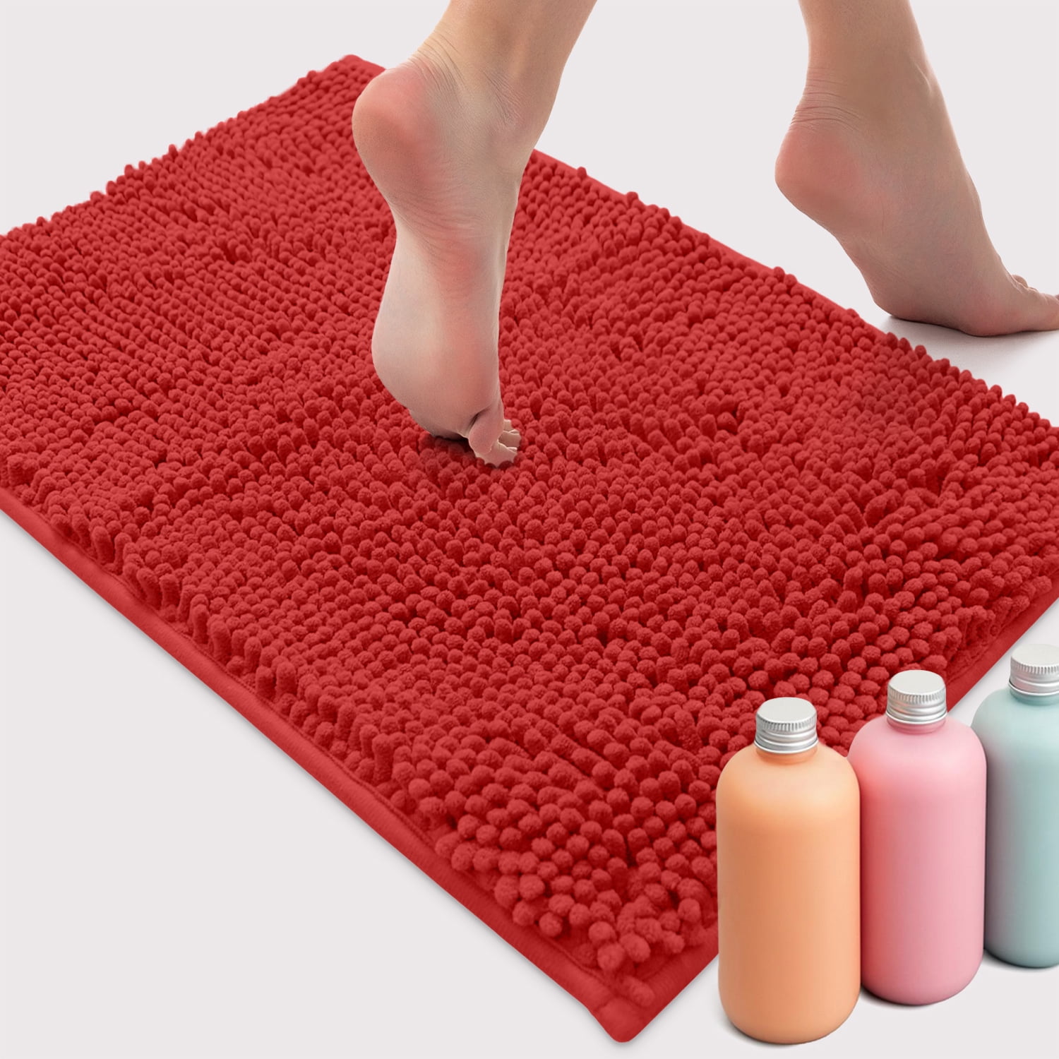 Bath Mat By LuxUruxExtraSoft Plush Bath Shower 20 x 30'' Bath Mat,1
