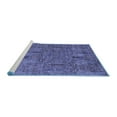 thumbnail image 2 of Ahgly Company Machine Washable Indoor Round Abstract Blue Modern Area Rugs, 6' Round, 2 of 4