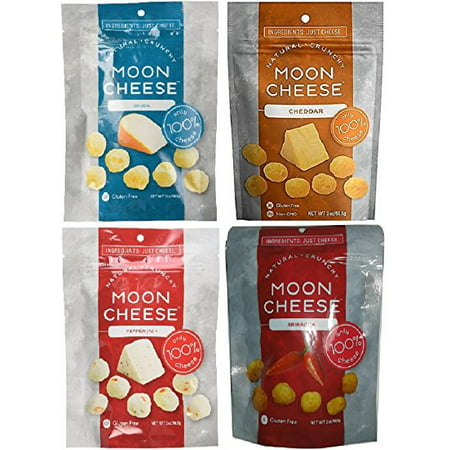 Moon Cheese 4 Pack Assortment (Cheddar, Gouda, Pepperjack & Monterey Jack