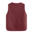thumbnail image 7 of Breezora Womens Fleece Lined Zip Up Vest With Pockets Winter Warm Casual Cotton Puffer Gilet XXXXXXL Size Red, 7 of 7