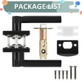 thumbnail image 4 of knobelite (1 Pack) Passage Lever Door Handle Lock Non-Locking Keyless Square Lever for Hall and Closet with Matte Black Finish, for Right & Left Side Door Lock, 4 of 7