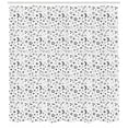 thumbnail image 3 of Ambesonne Cartoon Shower Curtain, Stars and Crescent Moon, 69"Wx70"L, Black White, 3 of 3