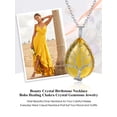 thumbnail image 6 of Bestyle Women Pear-Shaped Necklace Pendant Healing Tree of Life Jewelry Synthetic Citrine Gemstone Necklace Energy Gifts for Her - November, 6 of 8