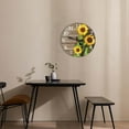 thumbnail image 4 of COFEST 11.8In European Retro Rustic Sunflower Wall Clock Home Living Room Decoration Wall Clock,A,, 4 of 8