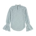 thumbnail image 2 of Bar Iii Womens Mock Neck Lace Pullover Blouse, 2 of 2