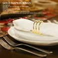 thumbnail image 3 of Metal Napkin Rings, Prevent Fading Exquisite Table Napkin Rings Spiral Shape Elegant Gold  For Family Party, 3 of 8
