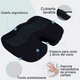 thumbnail image 4 of Cojín De Asiento De Gel Malubero Almohada De Soporte Lumbar Lavable Negro, 4 of 4