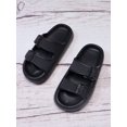 thumbnail image 2 of Women Buckle Decor Slides, EVA Fashion Slides, 2 of 4