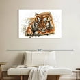 thumbnail image 2 of Elephant Stock Lounging Bengal Tiger Wall Art - Horizontal Canvas Wall Art - Living Room Wall Decor - Animal Canvas - White And Brown Decor - 39" x 26", 2 of 8