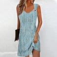 thumbnail image 2 of asddcavvf Robes pour Femmes Mode Décontractée Sans Manches Col en V Bouton Métallique, 2 of 5