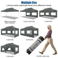thumbnail image 2 of SANOPY Heavy Duty 10'x 20' Pop up Canopy, Thicken EZ Pop-up Canopy Tent Outdoor Portable Canopy for Weddings, Commercial Waterproof and UV 50+ Gazebo with Roller Bag， Gray, 2 of 9
