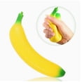 thumbnail image 1 of Juguete de Plátano Exprimible, Alivio del Estrés, de Elevación Lenta, Suave, Aplastable, Fruta Simulada, 17cm, con Material Elástico para Aliviar la Ansiedad, Juego Sensorial., 1 of 9