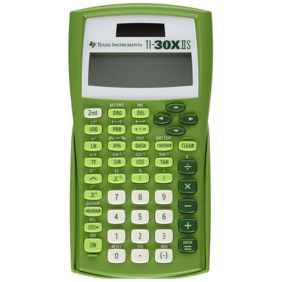 Texas Instruments TI-30X IIS Calculatrice Scientifique 2 Lignes, Vert Lime