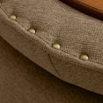 thumbnail image 4 of 24Inch Round Storage Ottoman with Tray, Modern Tufted Fabric Circle Coffee Table with Storage, Upholstered Ottoman with Removable Top for Living Room, Bedroom, Brown, 4 of 13