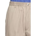thumbnail image 2 of AKA Wrinkle Free Men's Full Elastic Waist Twill Casual Pant Khaki Small, 2 of 8