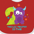 thumbnail image 4 of Inktastic Monster 2nd Birthday Boys or Girls Baby Bib, 4 of 4