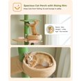 thumbnail image 6 of PETEPELA Floor to Ceiling Cat Tree [87"-100"] Height Adjustable, 5 Levels Cactus Cat Tower with Cat Perch&Replaceable Hammock(Visible Acrylic Bowl), 4.1" Super Robust Cat Scratcher Green, 6 of 7