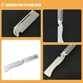 thumbnail image 4 of LAMIRO Stainless Steel Folding Beard Comb Portable Multifunction Anti Static Comb Pocket Comb For Men Mustache Styling Silver L, 4 of 7